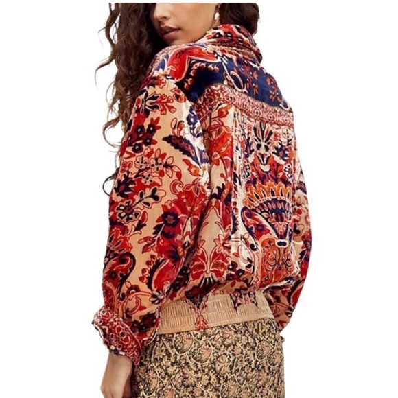 Free People Jackets & Blazers - Free People Bailey Velvet Moto Jacket